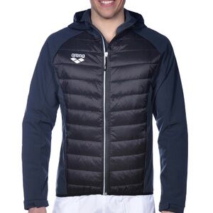 Arena Team Line Knit Quilted Swimmer Jacket Unisex Size Large